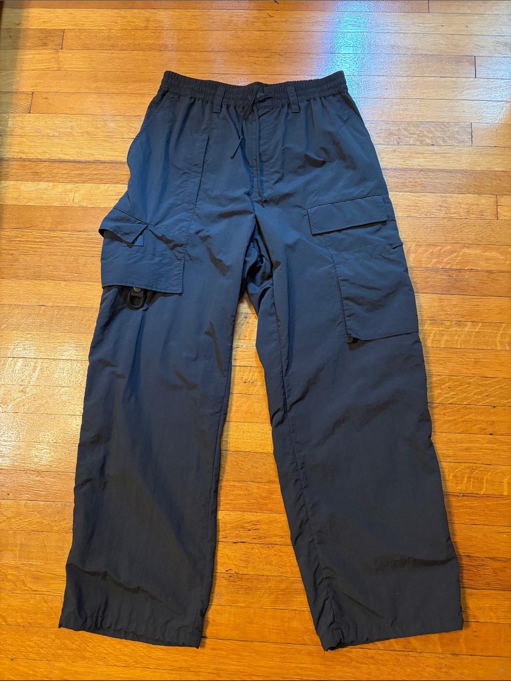 Y-3 Black Elastic Drawstring Wide Leg Pants